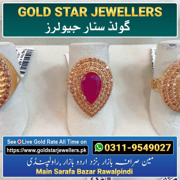Stone Gold Ring Designs 102 By Gold Star Jewellers - Best Jewellers in Rawalpindi