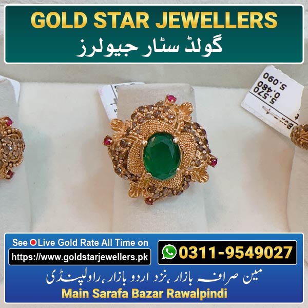 Stone Gold Ring Designs 116 By Gold Star Jewellers - Best Jewellers in Rawalpindi