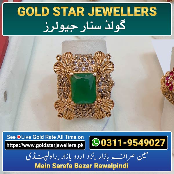 Stone Gold Ring Designs 118 By Gold Star Jewellers - Best Jewellers in Rawalpindi