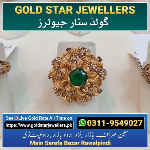 Stone Gold Ring Designs 121 By Gold Star Jewellers - Best Jewellers in Rawalpindi