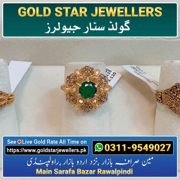 Stone Gold Ring Designs 134 By Gold Star Jewellers - Best Jewellers in Rawalpindi