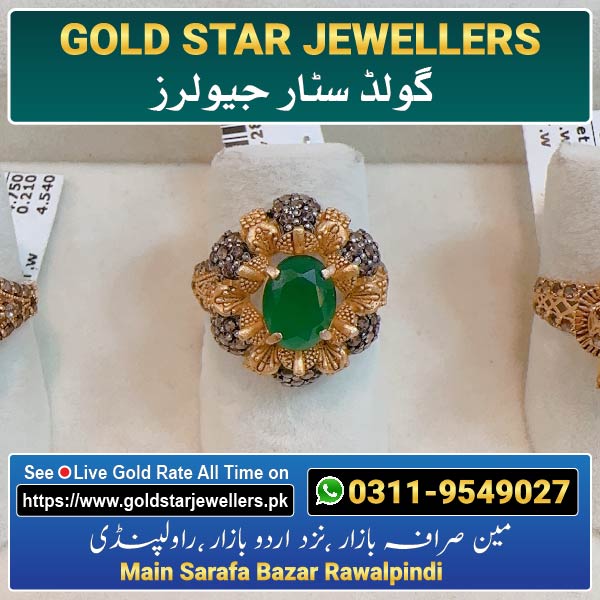 Stone Gold Ring Designs 137 By Gold Star Jewellers - Best Jewellers in Rawalpindi
