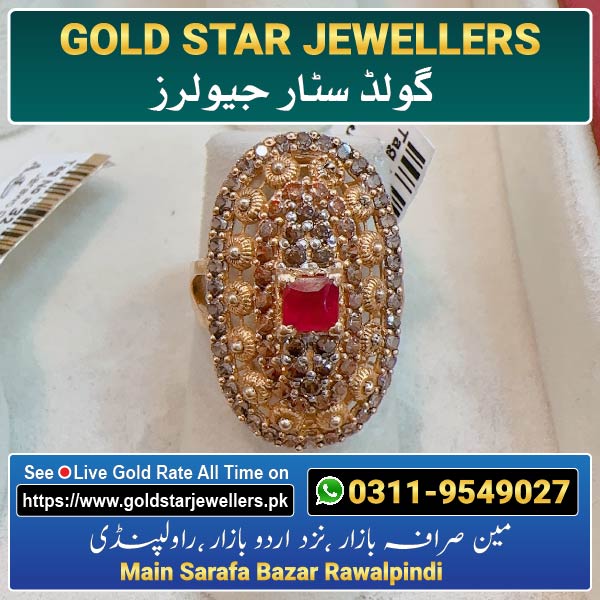 Stone Gold Ring Designs 146 By Gold Star Jewellers - Best Jewellers in Rawalpindi
