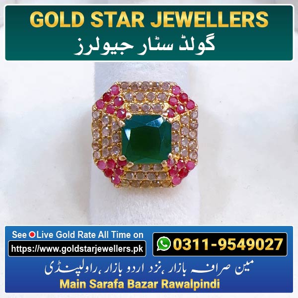 Stone Gold Ring Designs 15 By Gold Star Jewellers - Best Jewellers in Rawalpindi