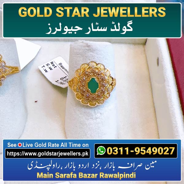Stone Gold Ring Designs 155 By Gold Star Jewellers - Best Jewellers in Rawalpindi