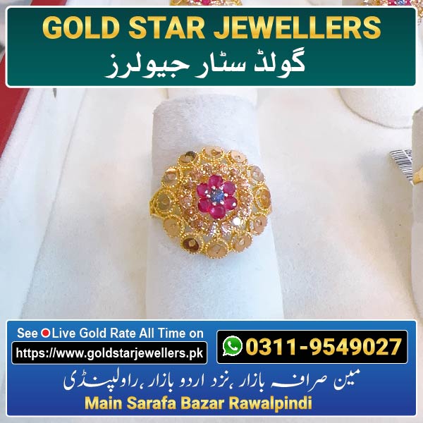 Stone Gold Ring Designs 156 By Gold Star Jewellers - Best Jewellers in Rawalpindi