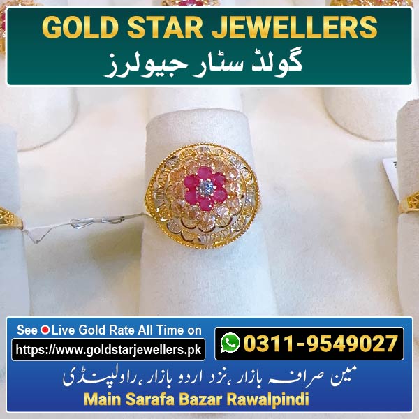 Stone Gold Ring Designs 159 By Gold Star Jewellers - Best Jewellers in Rawalpindi