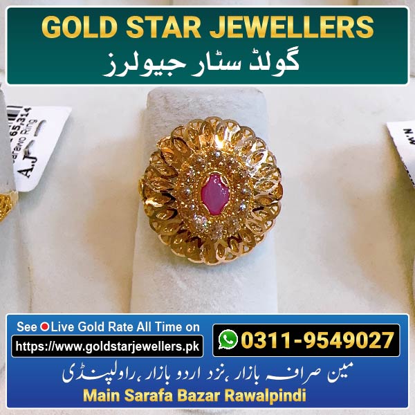 Stone Gold Ring Designs 170 By Gold Star Jewellers - Best Jewellers in Rawalpindi