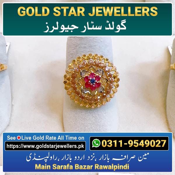Stone Gold Ring Designs 171 By Gold Star Jewellers - Best Jewellers in Rawalpindi