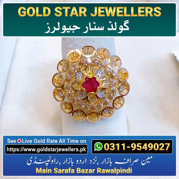 Stone Gold Ring Designs 174 By Gold Star Jewellers - Best Jewellers in Rawalpindi