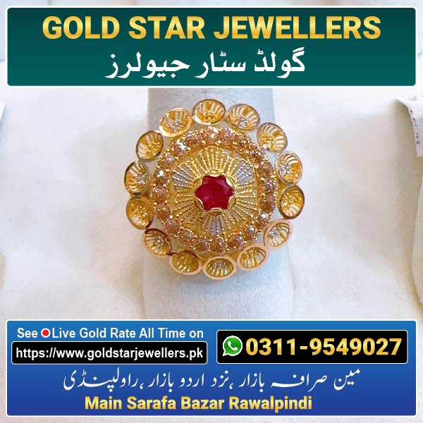 Stone Gold Ring Designs 175 By Gold Star Jewellers - Best Jewellers in Rawalpindi