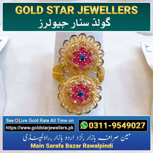 Stone Gold Ring Designs 178 By Gold Star Jewellers - Best Jewellers in Rawalpindi