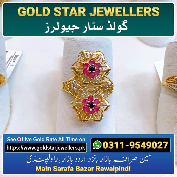 Stone Gold Ring Designs 179 By Gold Star Jewellers - Best Jewellers in Rawalpindi