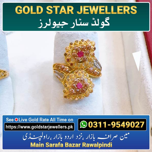 Stone Gold Ring Designs 180 By Gold Star Jewellers - Best Jewellers in Rawalpindi