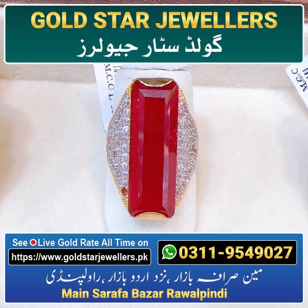 Stone Gold Ring Designs 185 By Gold Star Jewellers - Best Jewellers in Rawalpindi