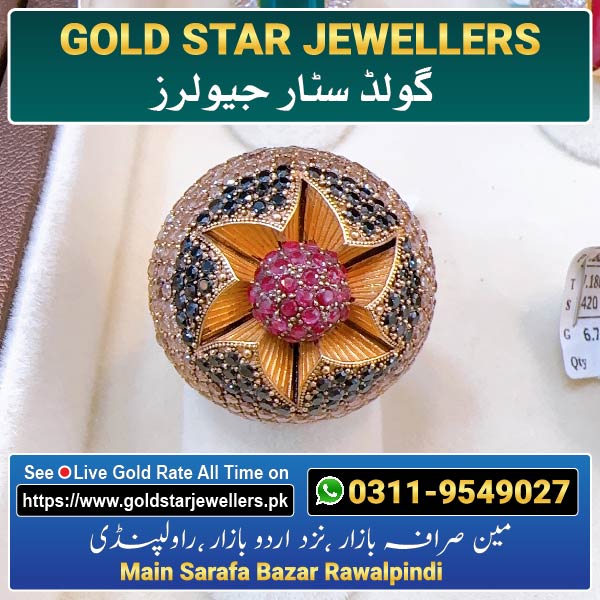 Stone Gold Ring Designs 186 By Gold Star Jewellers - Best Jewellers in Rawalpindi