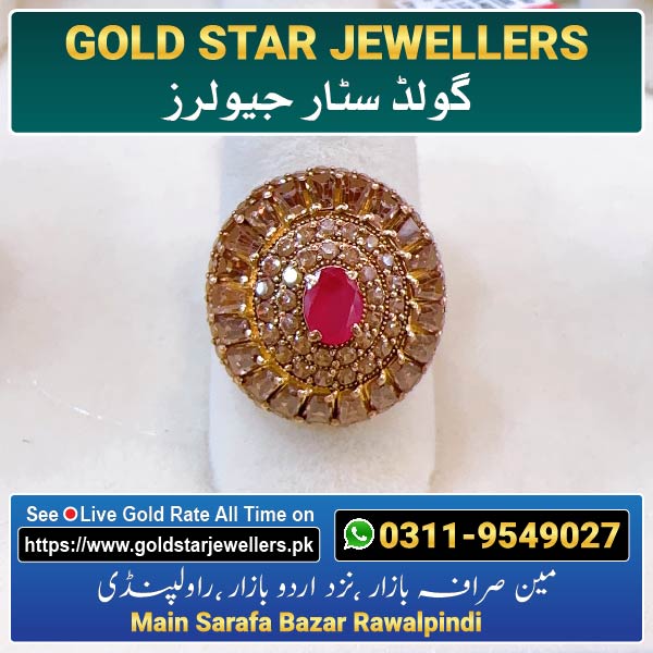 Stone Gold Ring Designs 192 By Gold Star Jewellers - Best Jewellers in Rawalpindi