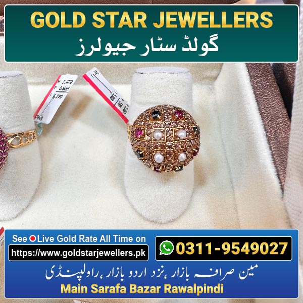 Stone Gold Ring Designs 32 By Gold Star Jewellers - Best Jewellers in Rawalpindi