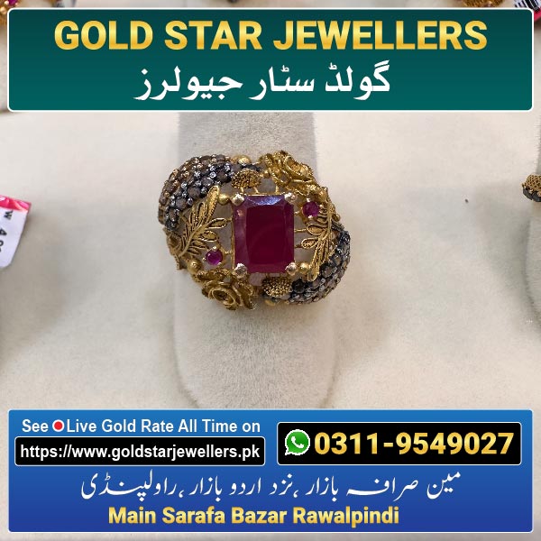 Stone Gold Ring Designs 43 By Gold Star Jewellers - Best Jewellers in Rawalpindi