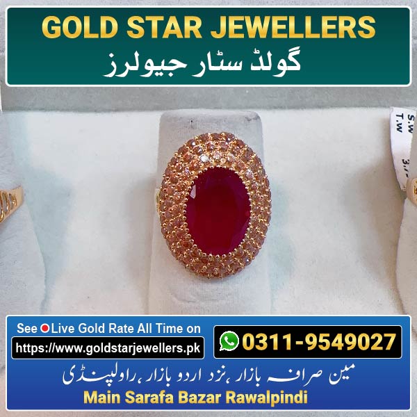 Stone Gold Ring Designs 70 By Gold Star Jewellers - Best Jewellers in Rawalpindi