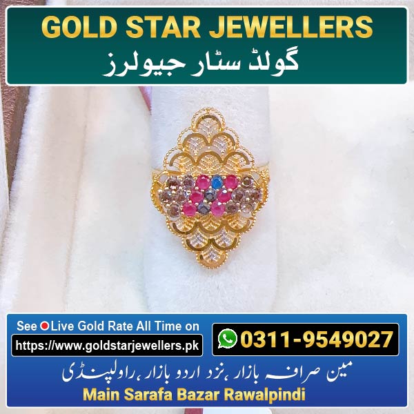 Stone Gold Ring Designs 74 By Gold Star Jewellers - Best Jewellers in Rawalpindi