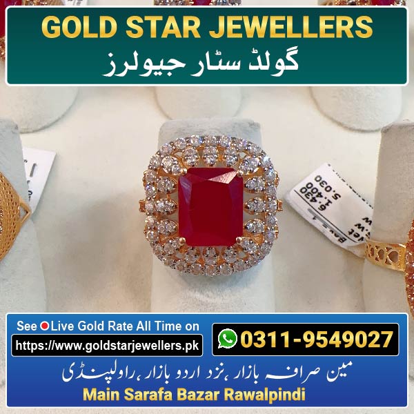 Stone Gold Ring Designs 85 By Gold Star Jewellers - Best Jewellers in Rawalpindi
