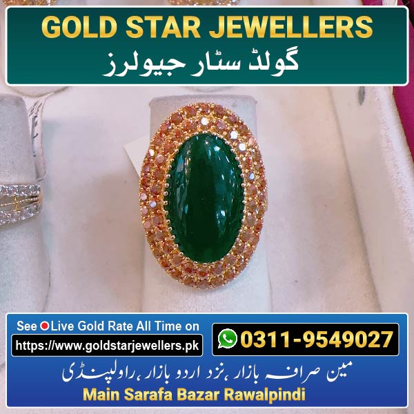 Stone Gold Ring Designs 88 By Gold Star Jewellers - Best Jewellers in Rawalpindi