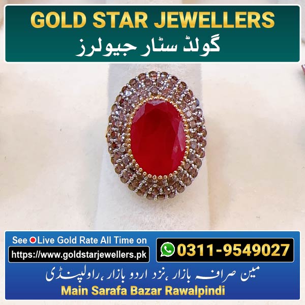 Stone Gold Ring Designs 89 By Gold Star Jewellers - Best Jewellers in Rawalpindi