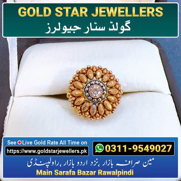 Stone Gold Ring Designs 91 By Gold Star Jewellers - Best Jewellers in Rawalpindi