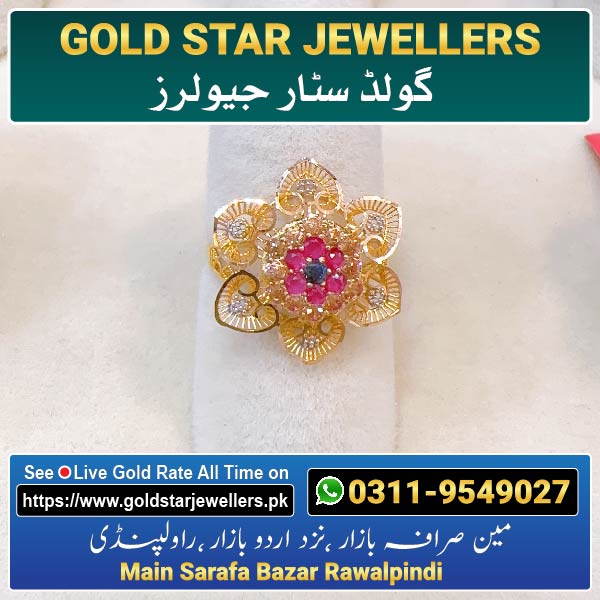 Flower Gold Ring Design 20 By Gold Star Jewellers - Best Jewellers in Rawalpindi
